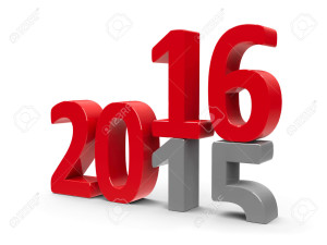 2015-2016 change represents the new year 2016, three-dimensional rendering